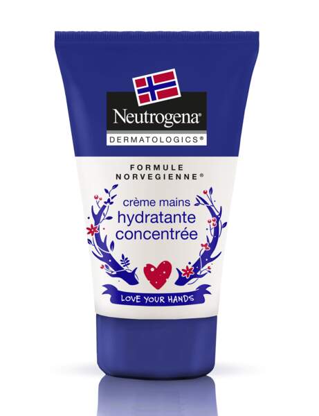 La crème hydratante concentrée Neutrogena pour les mains abimées par le froid