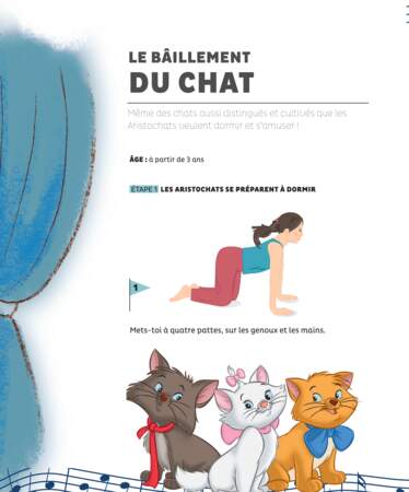 Exercice de gymnastique pour enfant - Le bâillement du chat (Les Aristochats)