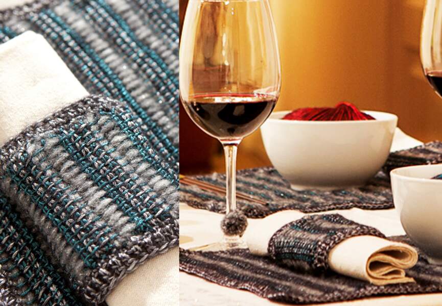Crochet : un set de table et un rond de serviette