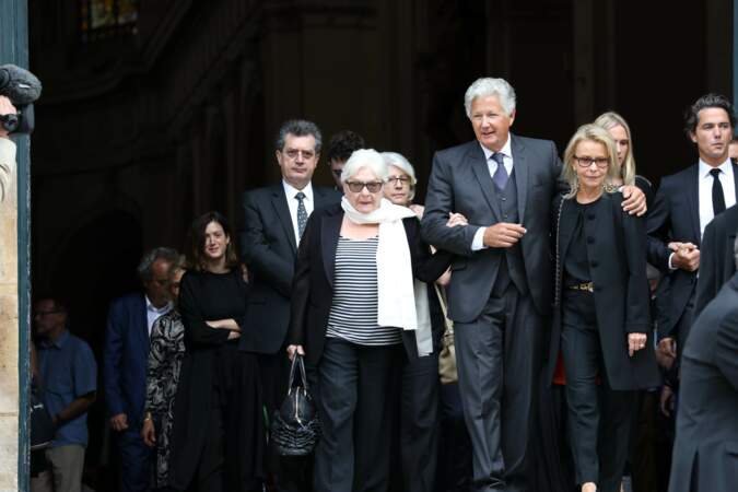 Line Renaud, Pierre Dhostel et Carole Bellemare à l'Eglise Saint-Roch à Paris le 31 Mai