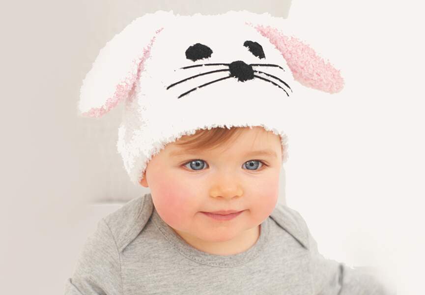 Un bonnet lapin à tricoter