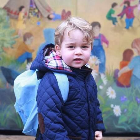 Prince George pour sa première rentrée des classes (janvier 2016)