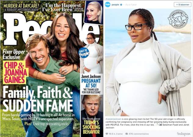 Janet Jackson a confirmé sa grossesse à 50 ans de son 1er enfant au magazine américain People