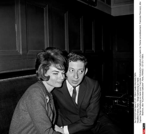 Serge Gainsbourg et Francoise Antoinette Galitzine