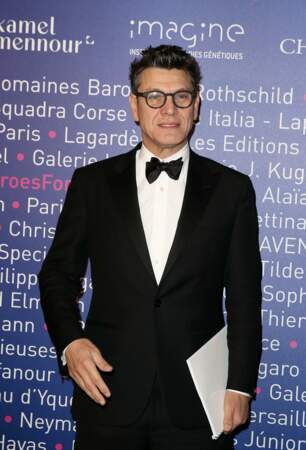 Marc Lavoine lors de la vente aux enchères "Heroes for Imagine" à Paris le 12 février 2018.