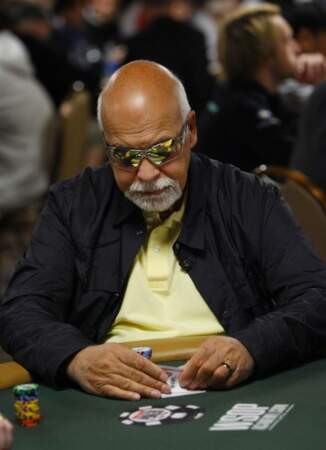 René Angélil, fan de poker. Ici en 2010 à Las Vegas