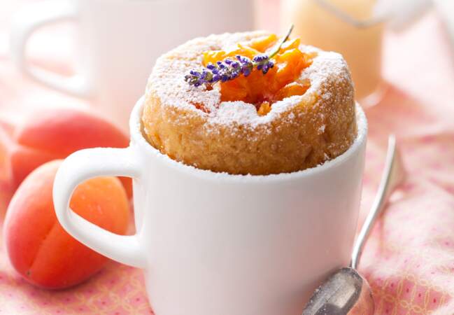 Mugcake aux abricots et lavande