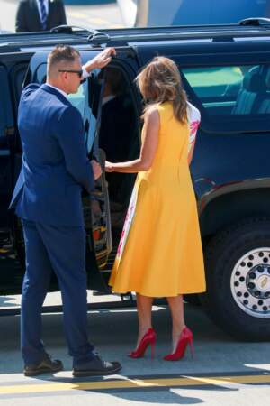 Melania et son époux ont été accueillis par l'ambassadrice des Etats-Unis en France