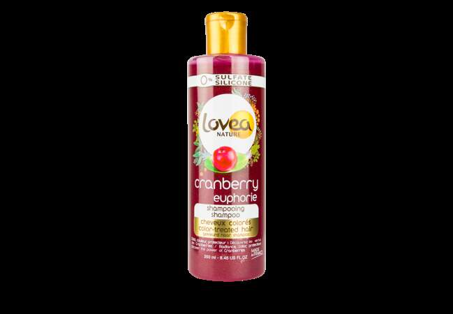 Shampooing cheveux colorés, Cranberry Euphorie, Lovea Nature : shopping pour une colo longue tenue
