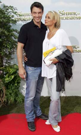 Elodie Gossuin et Bertrand Lacherie à la première de Shrek 3 à Paris le 7 juin 2007.