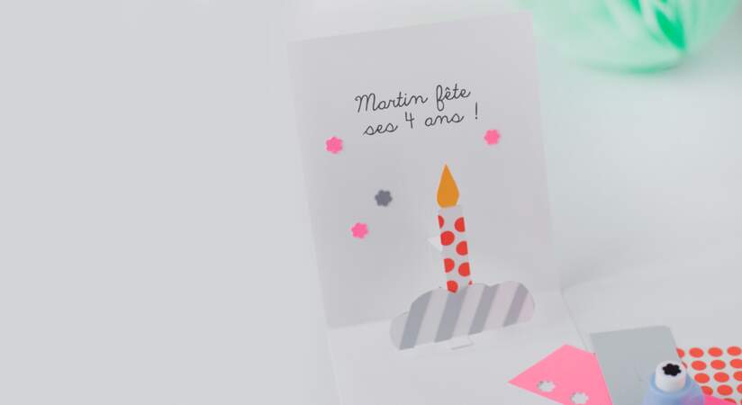Tuto DIY : une carte d'anniversaire en deux minutes chrono 