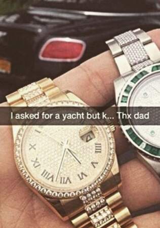 J'ai demandé un yacht mais... Merci papa