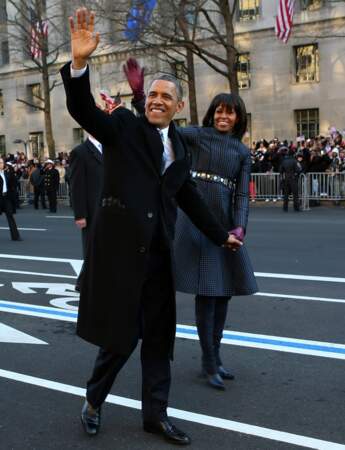 Barack et Michelle Obama : le salut à la foule