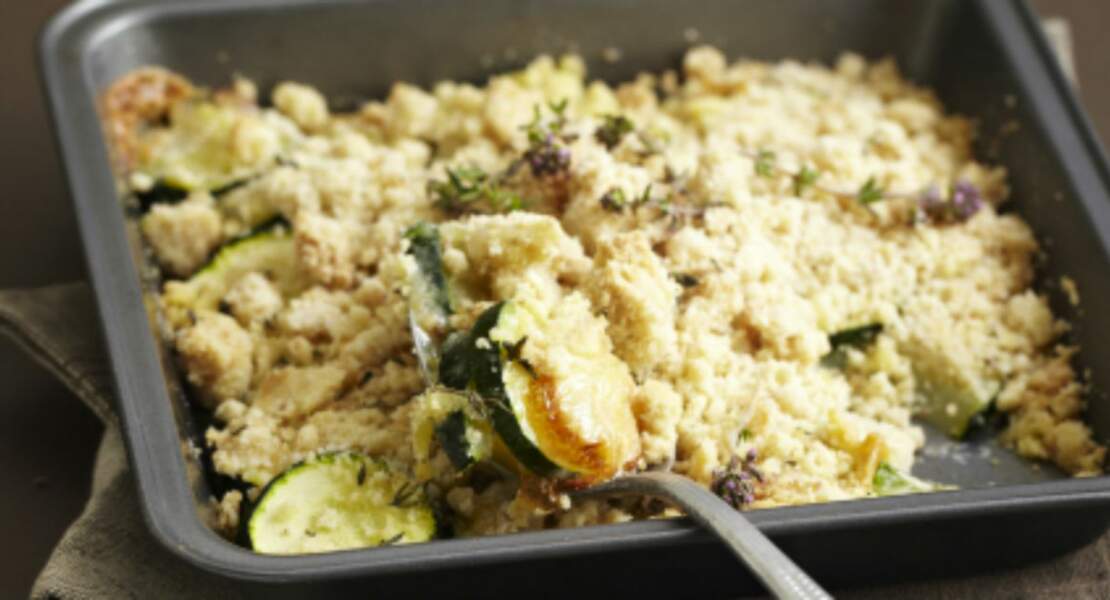 Crumble courgettes et camembert
