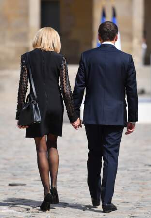  Brigitte et Emmanuel Macron lors des obsèques de Simone Veil.