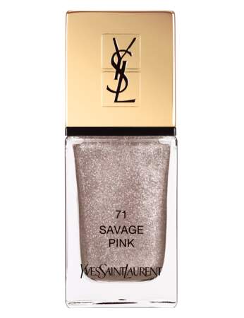 Vernis Savage Escape, La Laque Couture, n°71 Savage Pink , Yves Saint Laurent, 23 €