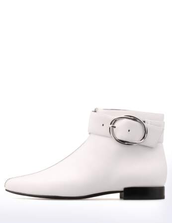 Bottines on sale blanches plates