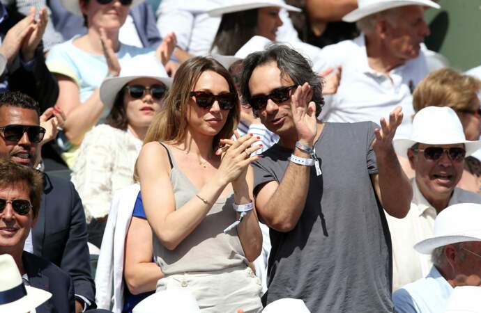 Laura Smet et Raphaël Lancrey-Javal à Roland Garros, Paris, le 3 juin 2015