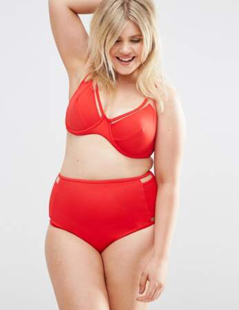 Maillot de bain grande taille : rouge glamour 