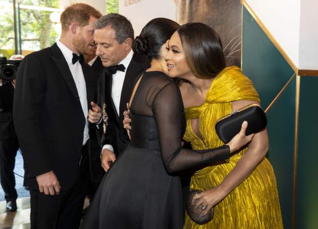 Le prince Harry, Meghan Markle, Beyoncé et Jay-Z à la première du film "Le Roi Lion" à Londres, le 14 juillet 2019