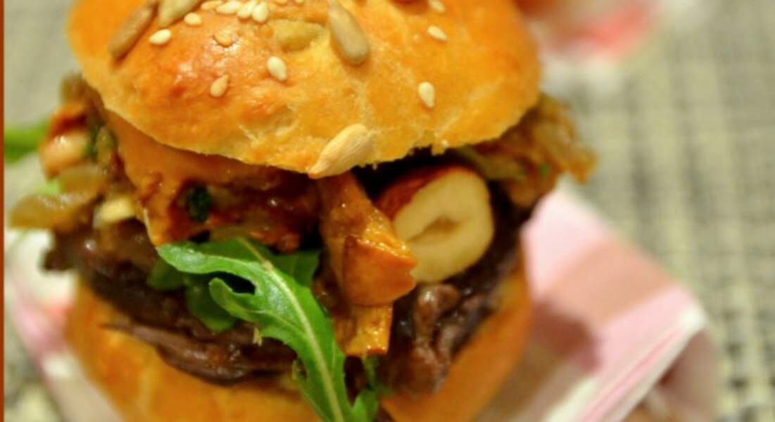 Mini-Burger forestier à la joue de bœuf