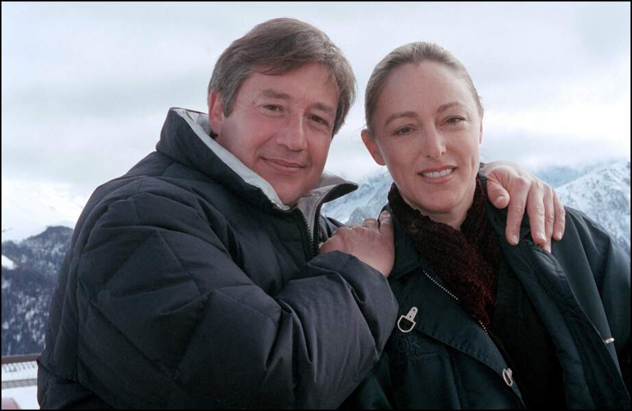 Patrick Sabatier et sa femme Isabelle au festival international du film de Luchon en 2002.