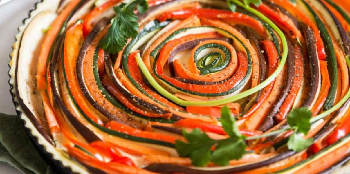 Tarte spirale aux légumes du soleil