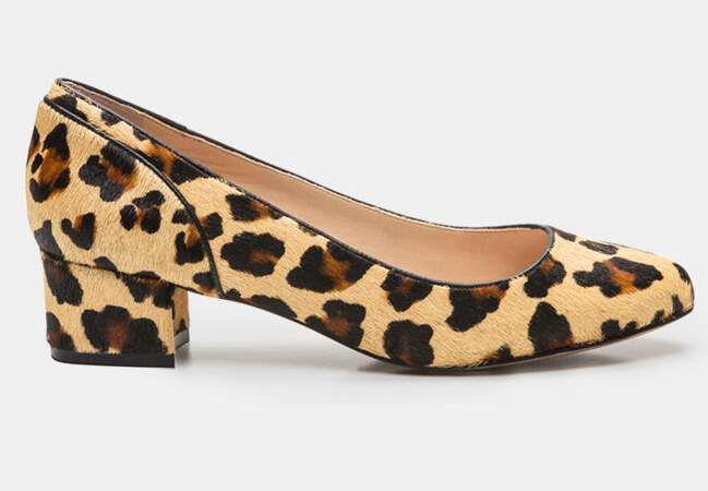 Tendance chaussure talon carré : léopard
