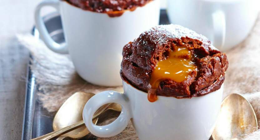 Mug cake choco-caramel
