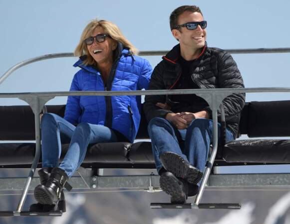 Emmanuel Macron et sa femme durant la campagne électorale. 