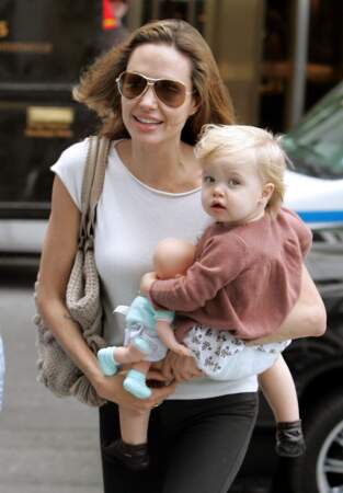 Angelina Jolie et sa fille Shiloh à New York en 2007