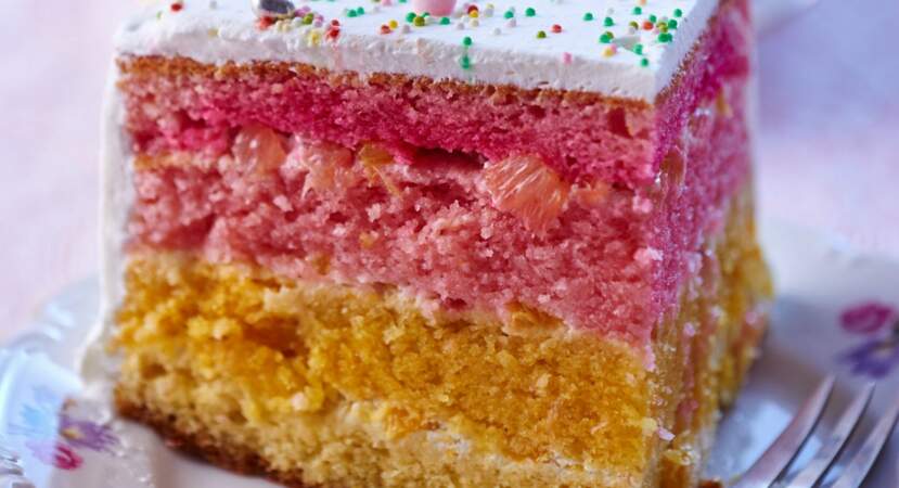 Rainbow cake aux agrumes 