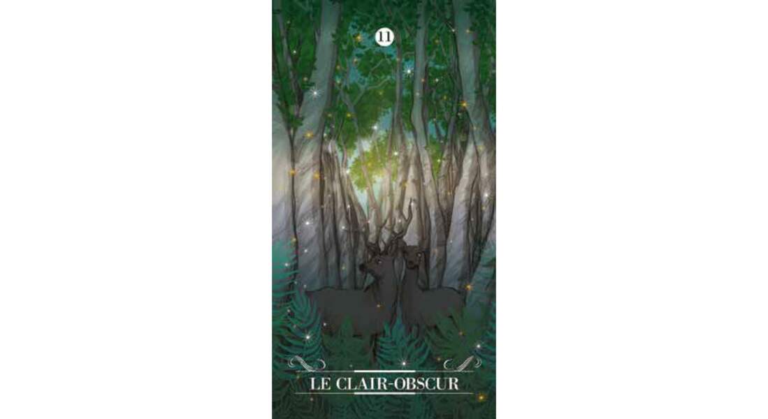 Lame 11 du Tarot des Fées : Le Clair-Obscur (Carte Neutre)