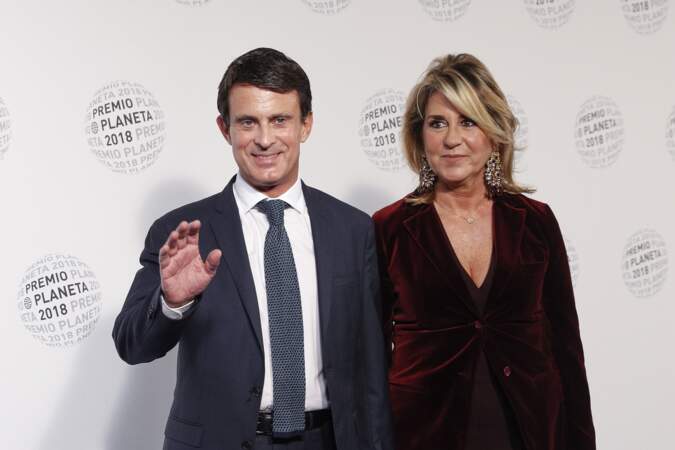 Manuel Valls et Susanna Gallardo à la soirée Los Premios Planeta 2018 awards à Barcelone, le 15 octobre 2018