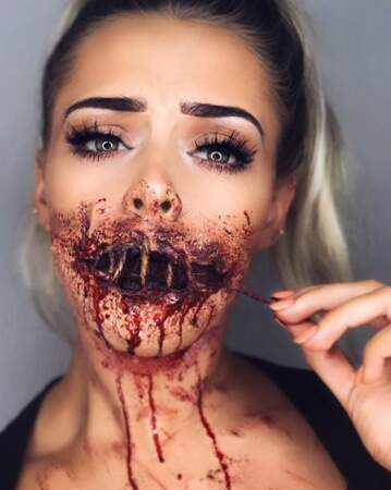 Maquillage d'Halloween terrifiant 