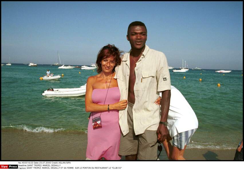 Marcel Desailly et sa femme Virginie Desailly : 2000
