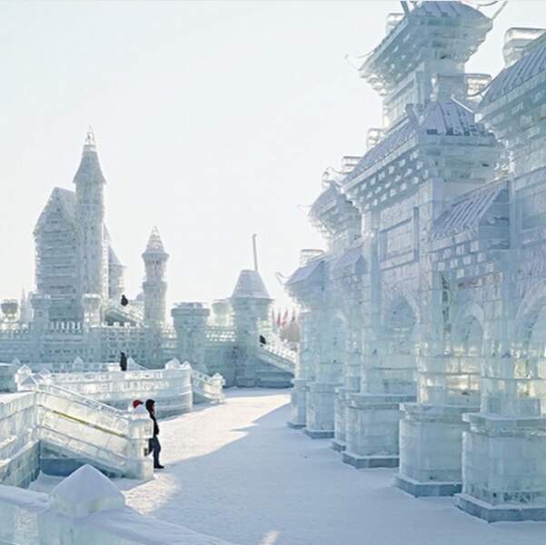 Depuis 1985, la ville de Harbin (Chine) accueille l'un des plus impressionnants festival de sculpture sur glace