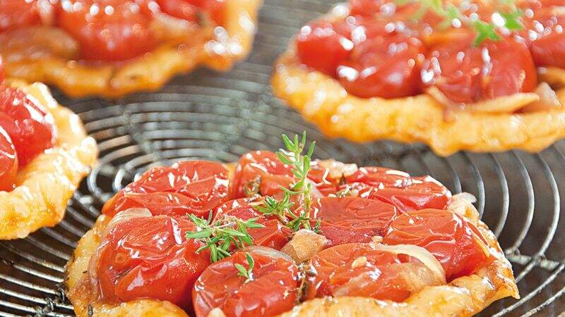 Petites tatins de tomates cerises