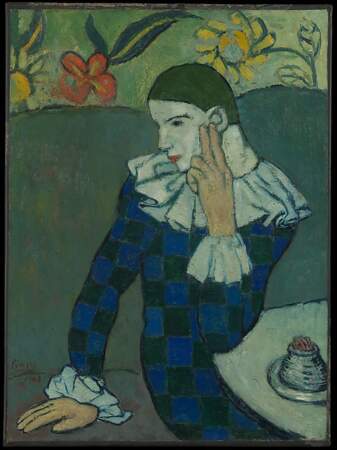 Pablo Picasso : Harlequin assis (1901)
