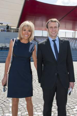 Emmanuel et Brigitte Macron au défilé du 14 juillet