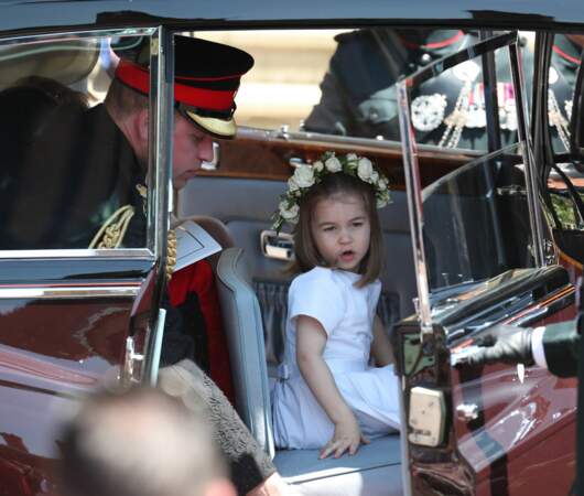 La Princesse Charlotte semble soulagée à la fin de la cérémonie !