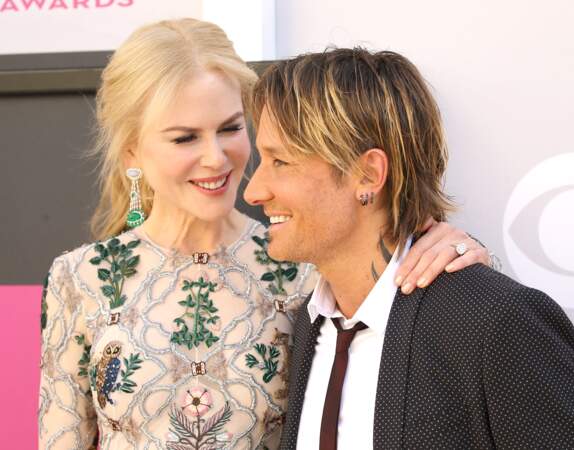 Nicole Kidman et Keith Urban à la 52ème cérémonie des Country Music Awards à Las Vegas en 2017. 