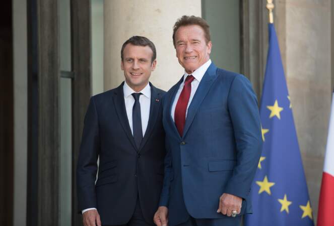 Arnold Schwarzenegger était invité à l'Elysée pour un entretien avec Emmanuel Macron. 