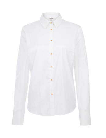 Chemise brodée Popeline de coton blanc