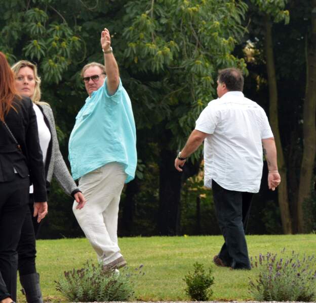 Gérard Depardieu lors de la crémaillère de sa villa en 2013