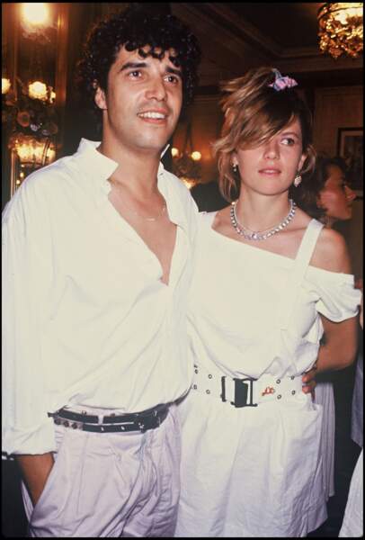 Julien Clerc et Virginie Couperie lors d'une soirée en 1985.