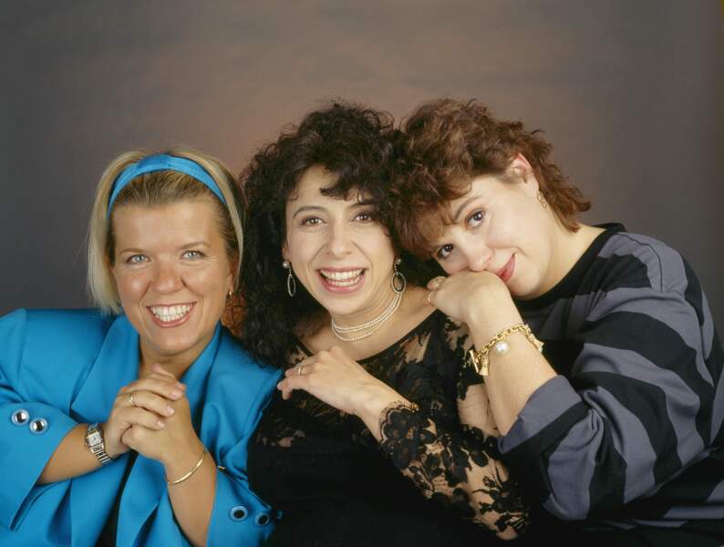 Michèle Bernier avec Mimie Mathy et Isabelle de Botton, un trio qui compose "Les Filles" en 1990.