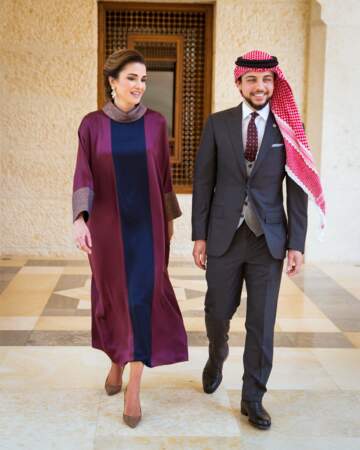 La reine Rania et le prince Hussein, mai 2018