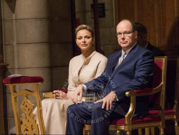Charlène et Albert de Monaco ont assisté ce 27 janvier à la cérémonie religieuse en l'honneur de la sainte Dévote