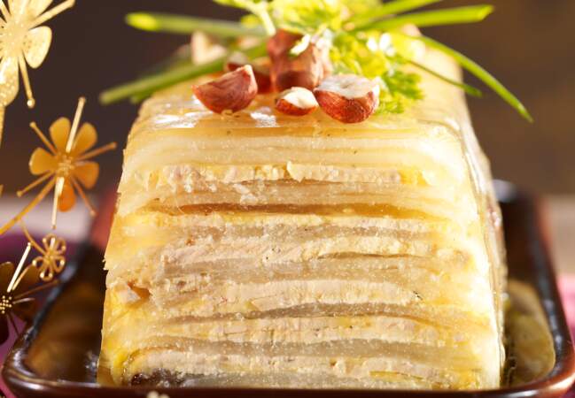 La terrine de foie gras aux pommes